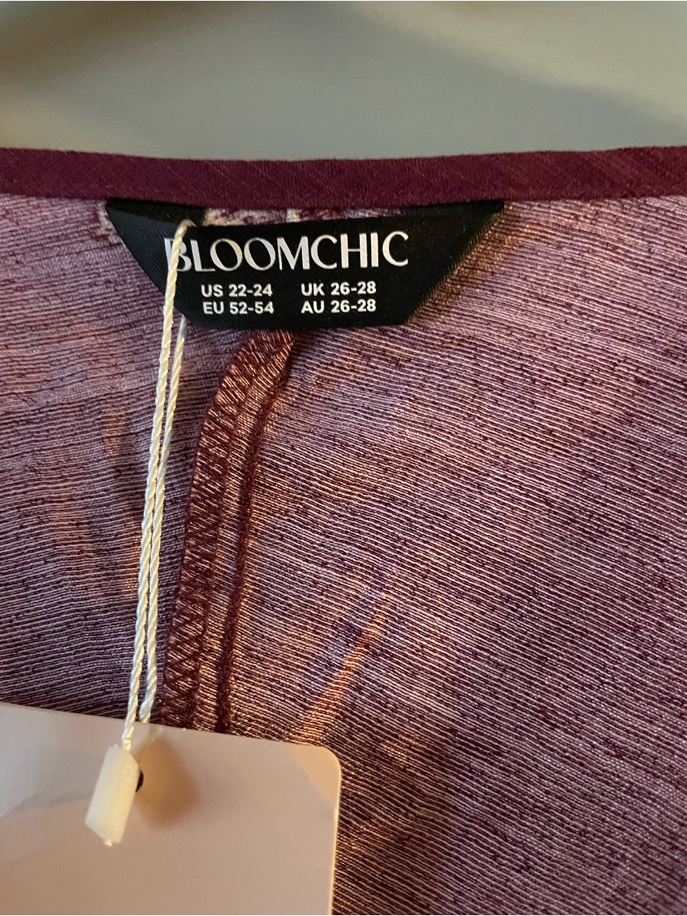 BloomChic Plum Embroidered V-Neck Midi Dress - Picture 2 of 5
